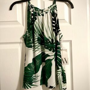 Worthington Dress Tank Top (Green, Multicolor)